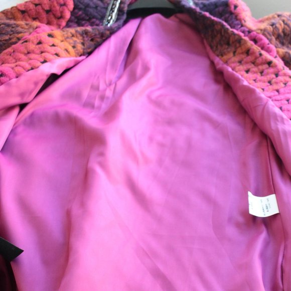 Ounis Color Block Wool Coat - Picture 6 of 8